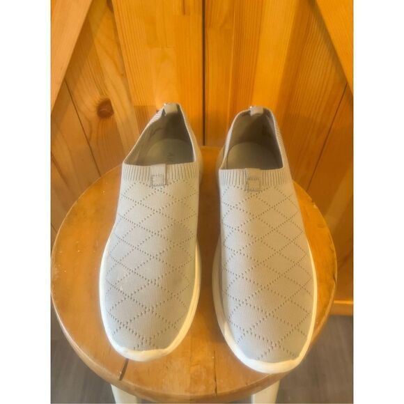 AK Anne Klein Tina iflex gray fabric diamond print slip on loafer flats 10M - Picture 2 of 7